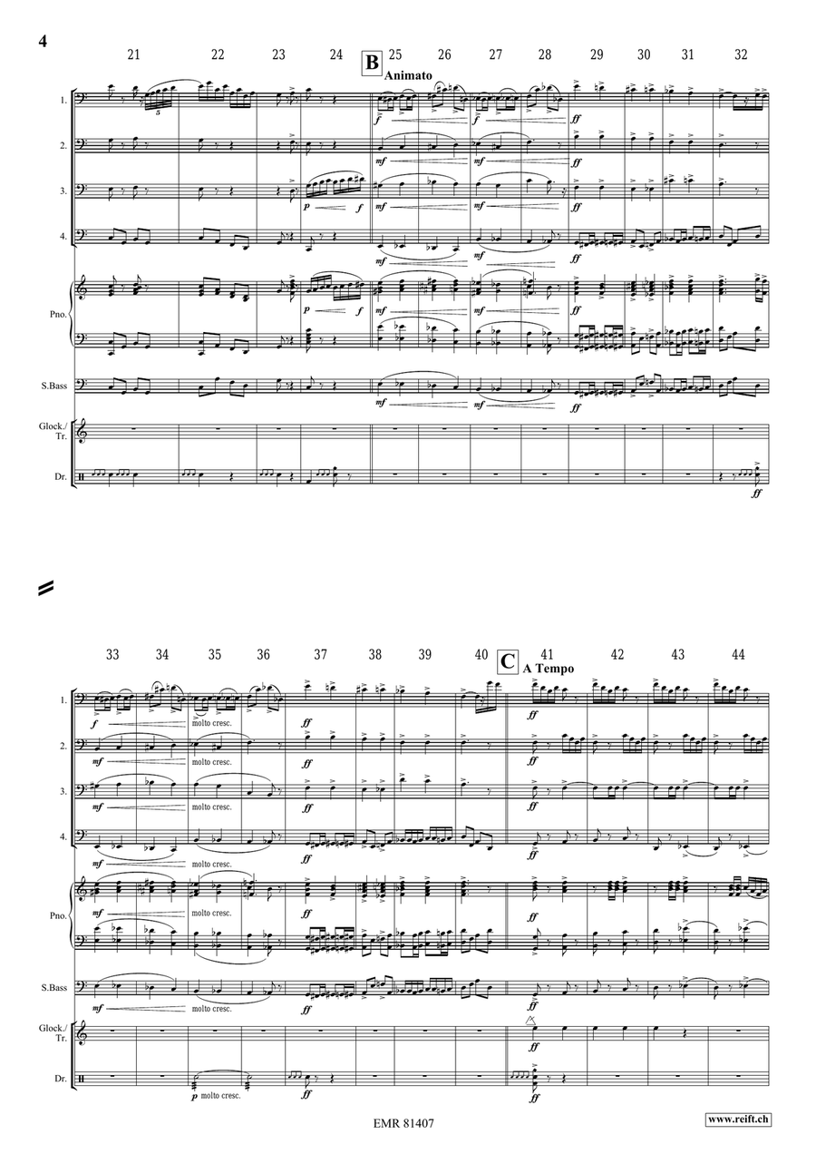 Pomp and Circumstance No. 1 Bassoon Quartet scores gallery preview page 4