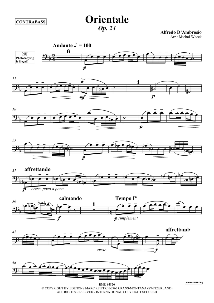 Orientale Orientale Double Bass scores gallery preview page 3