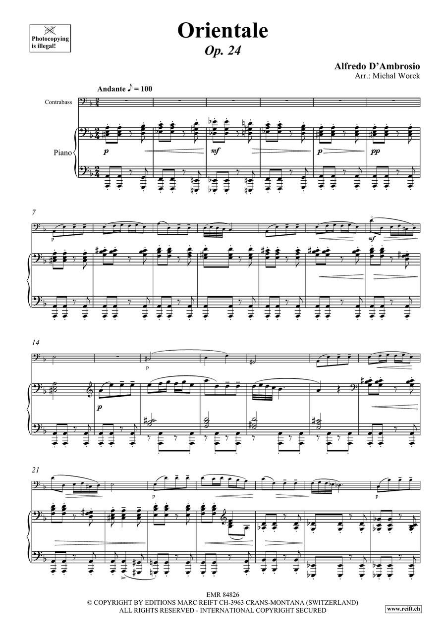 Orientale Orientale Double Bass scores gallery preview page 4