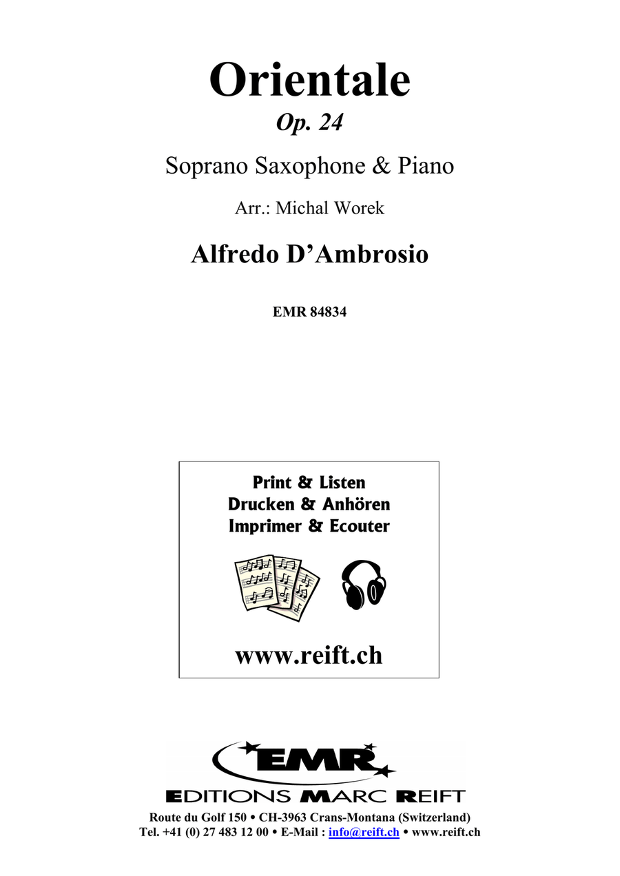 Orientale Orientale Soprano Saxophone scores gallery preview page 2