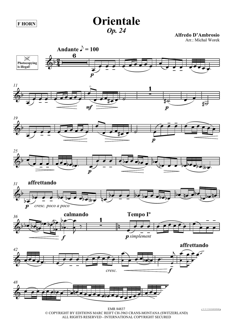 Orientale Orientale Horn scores gallery preview page 3