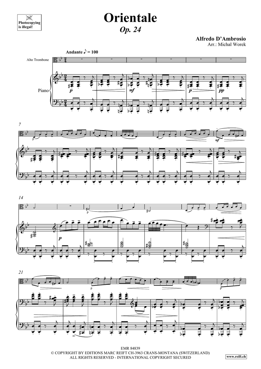 Orientale Orientale Piano Accompaniment scores gallery preview page 4