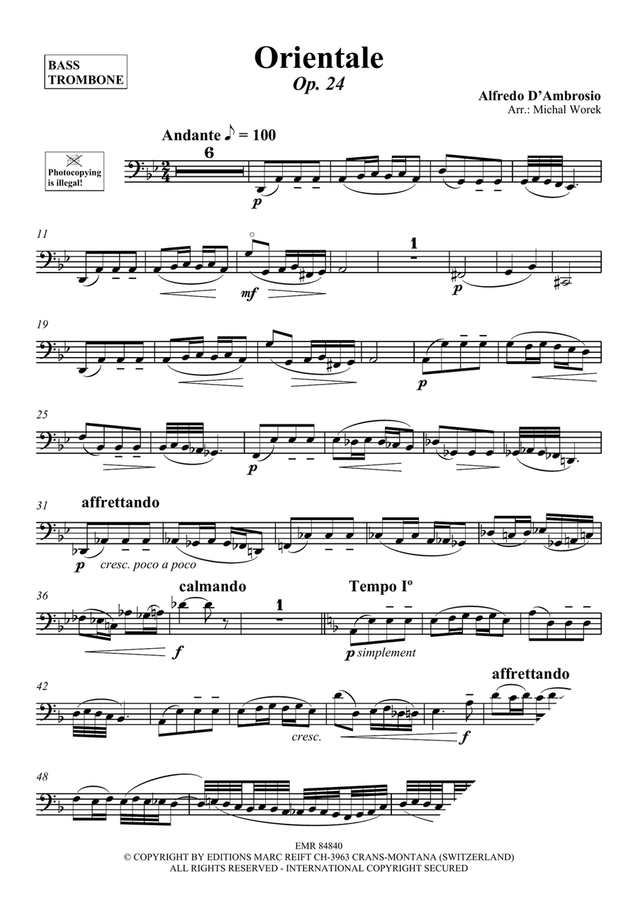 Orientale Orientale Bass Trombone scores gallery preview page 3