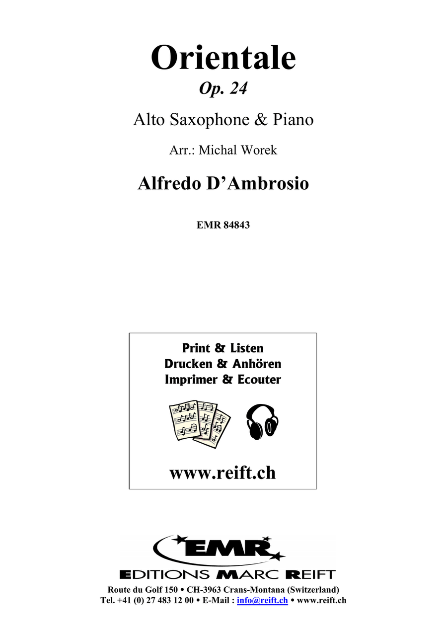 Orientale Orientale Alto Saxophone scores gallery preview page 2