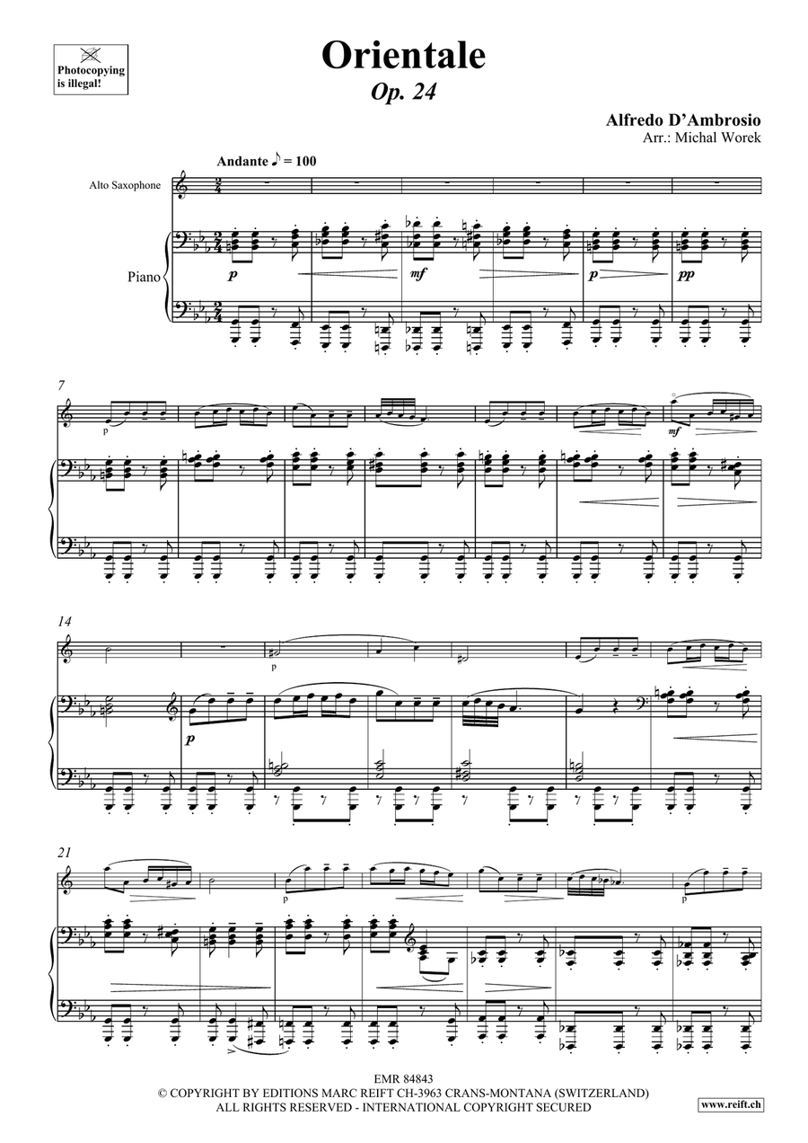 Orientale Orientale Alto Saxophone scores gallery preview page 4