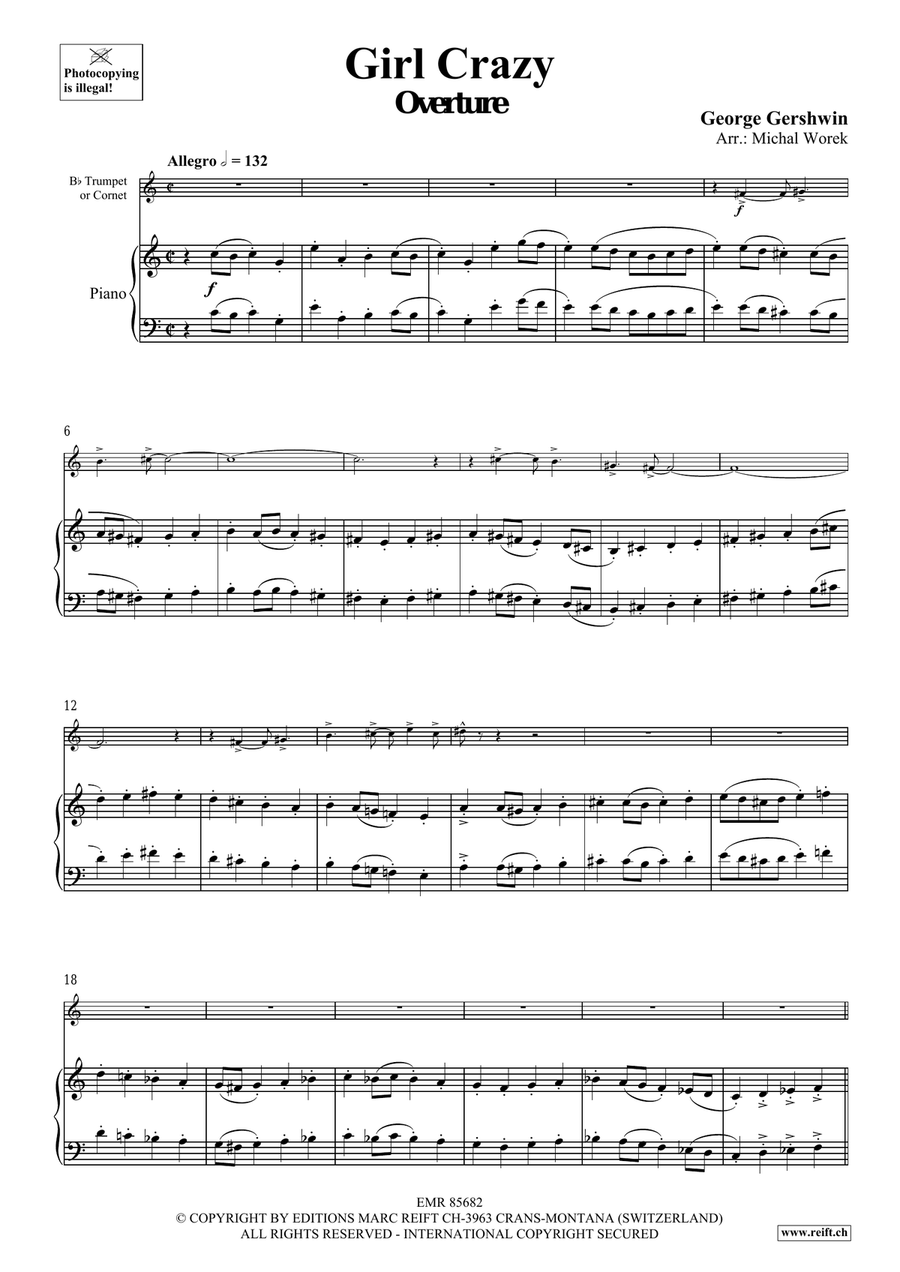 Girl Crazy by George Gershwin Cornet - Sheet Music page 4