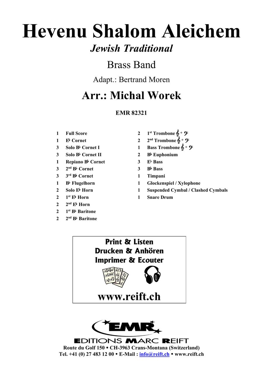 Hevenu Shalom Aleichem Hevenu Shalom Aleichem Brass Band scores gallery preview page 2