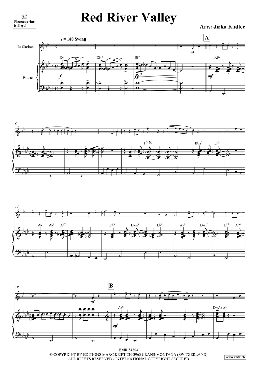 Red River Valley Red River Valley Clarinet Solo scores gallery preview page 4