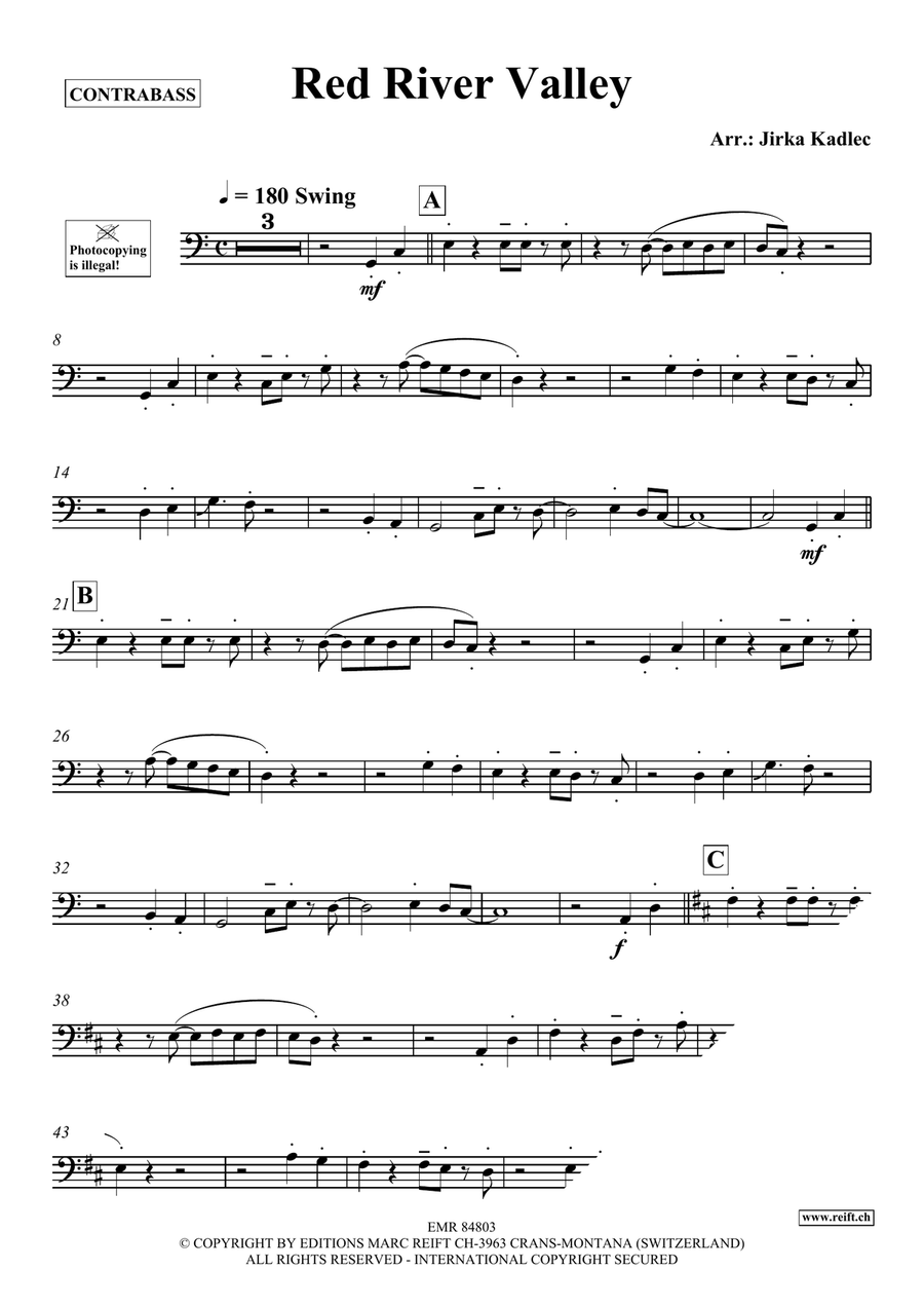 Red River Valley Red River Valley Double Bass scores gallery preview page 3