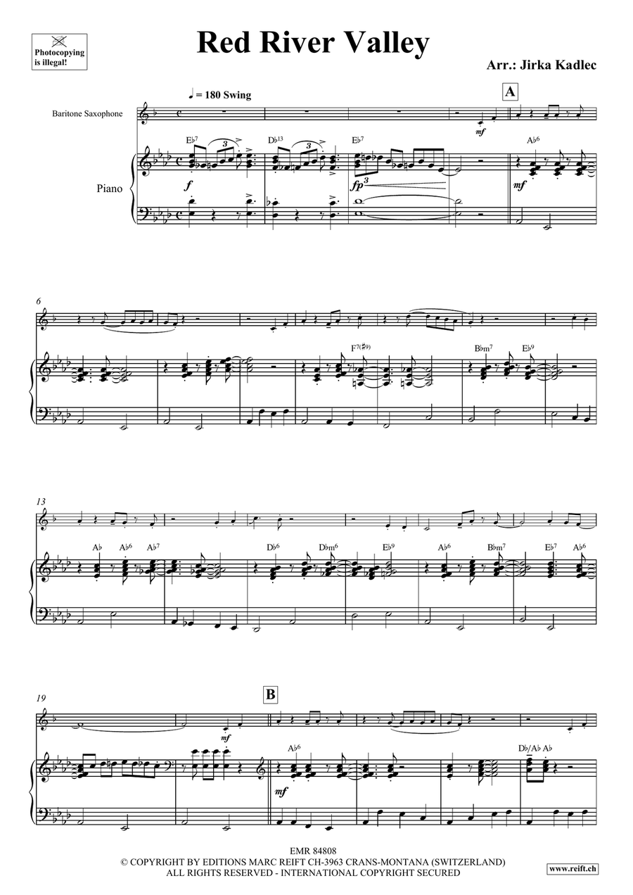 Red River Valley Red River Valley Baritone Saxophone scores gallery preview page 4