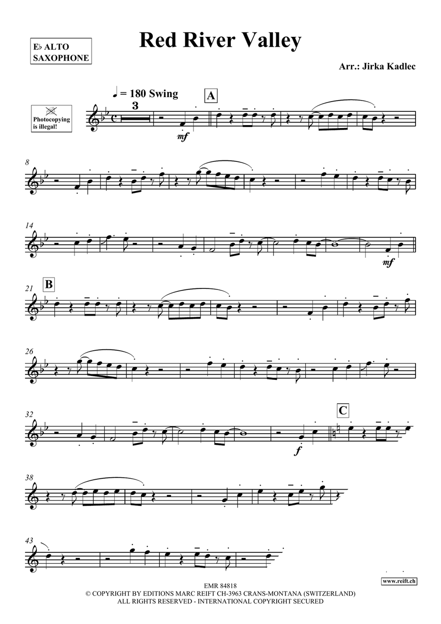 Red River Valley Red River Valley Alto Saxophone scores gallery preview page 3