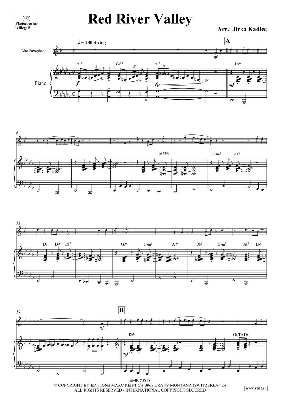 Red River Valley Red River Valley Alto Saxophone scores gallery preview page 4