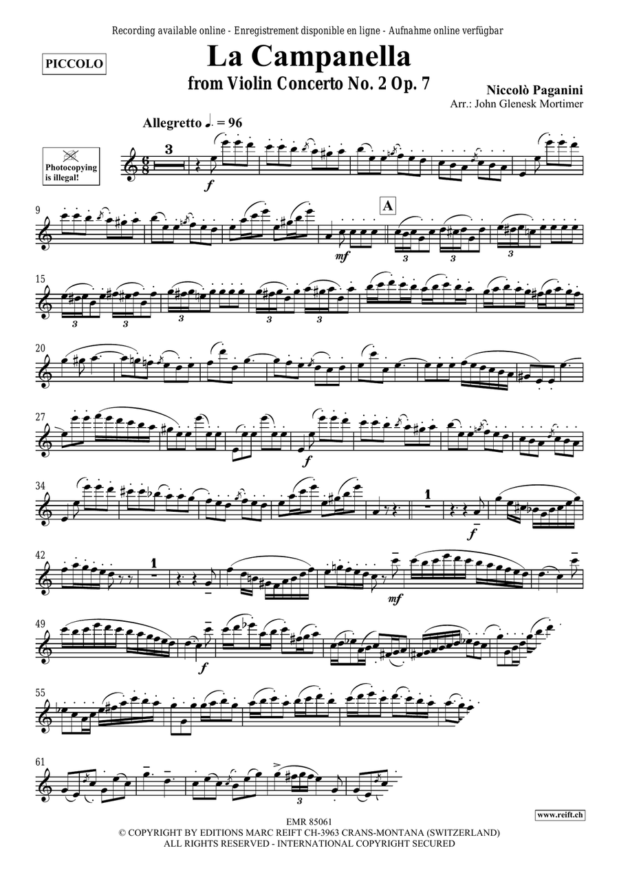 La Campanella Piccolo scores gallery preview page 3