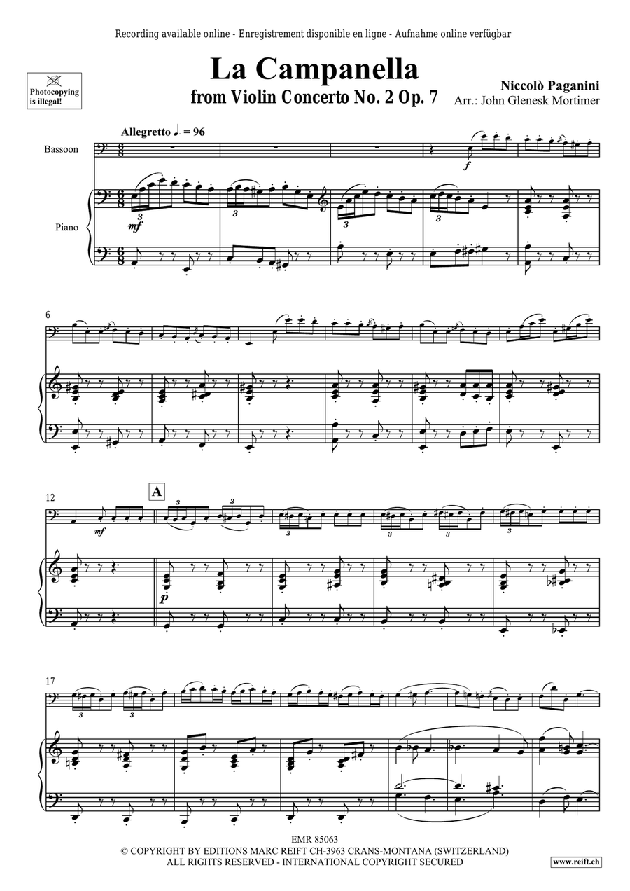 La Campanella Bassoon Solo scores gallery preview page 4