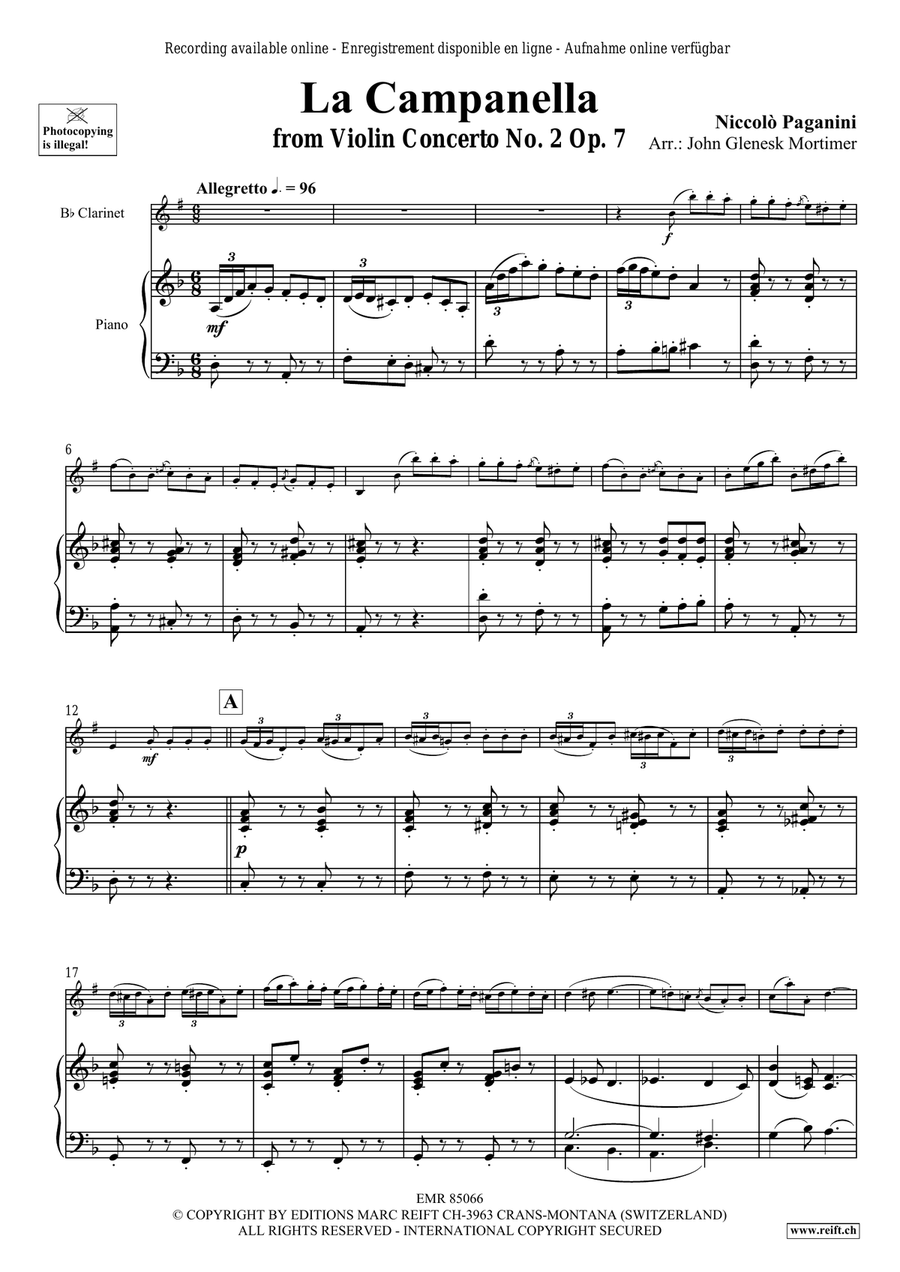 La Campanella La Campanella Clarinet Solo scores gallery preview page 4