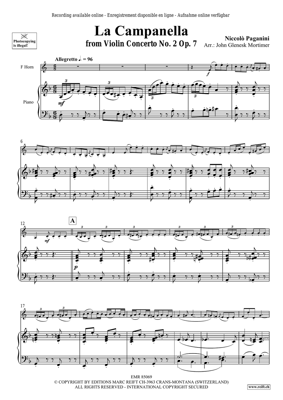 La Campanella Horn scores gallery preview page 4