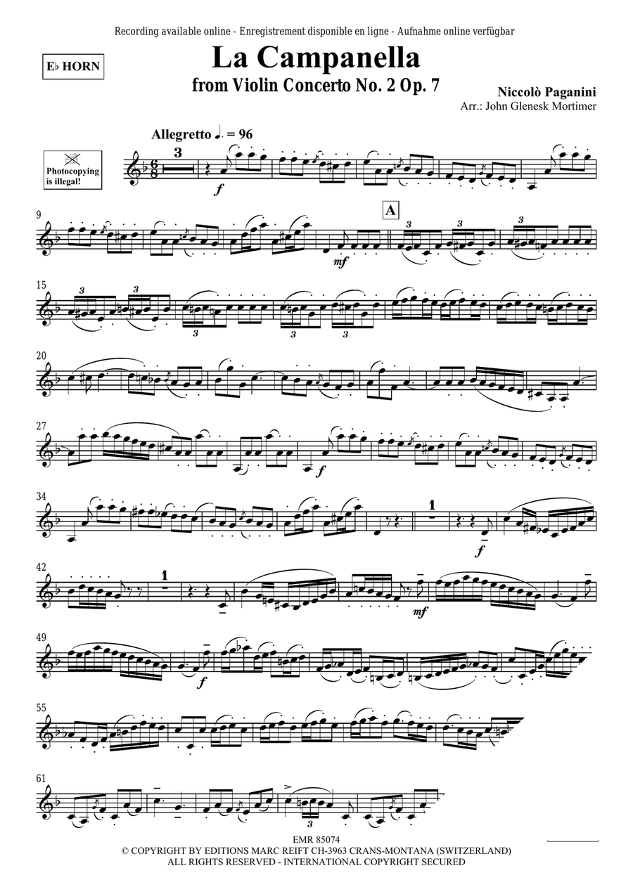 La Campanella La Campanella Horn scores gallery preview page 3