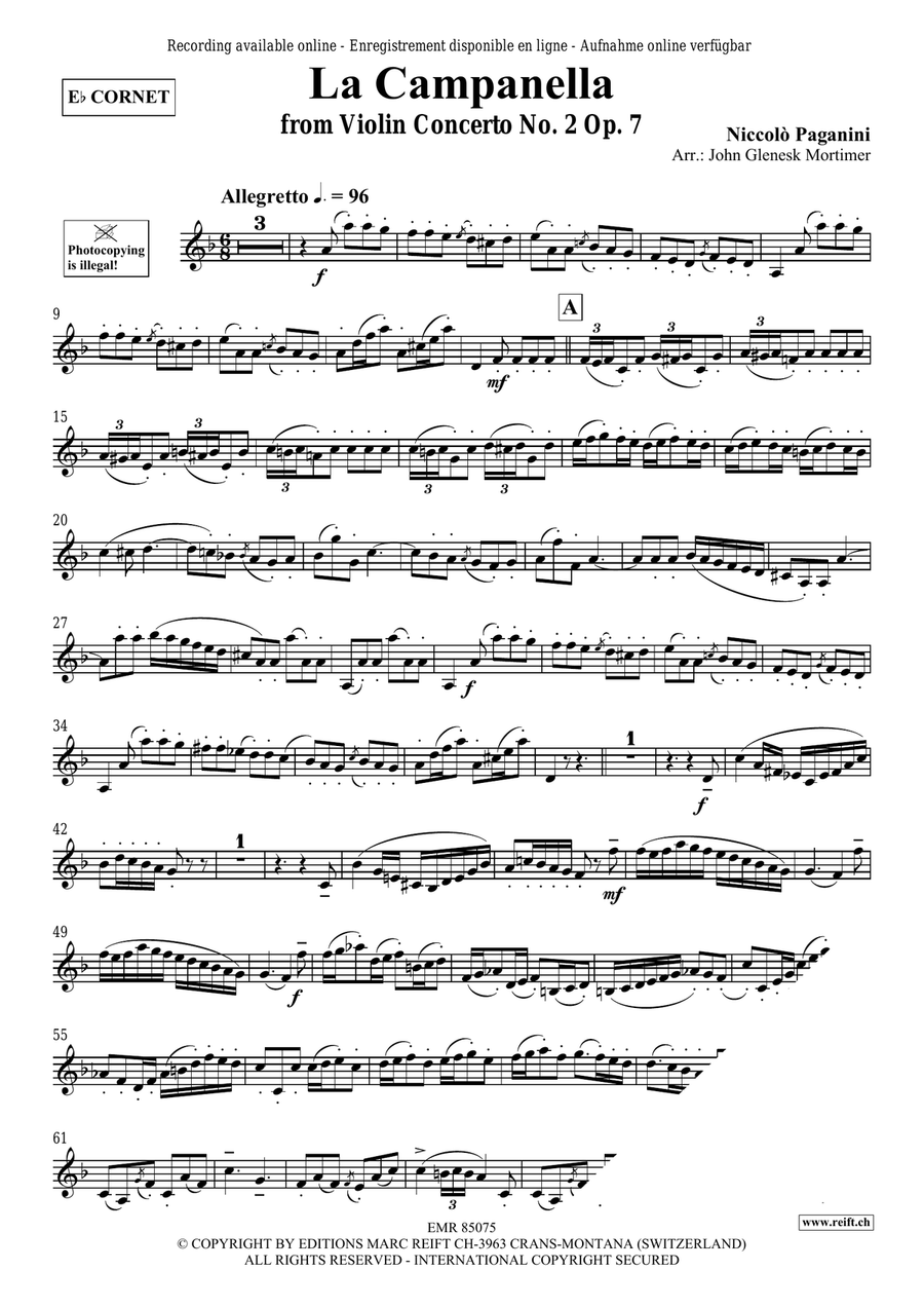 La Campanella La Campanella Cornet scores gallery preview page 3
