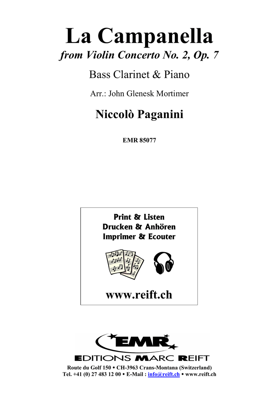 La Campanella La Campanella Bass Clarinet scores gallery preview page 2
