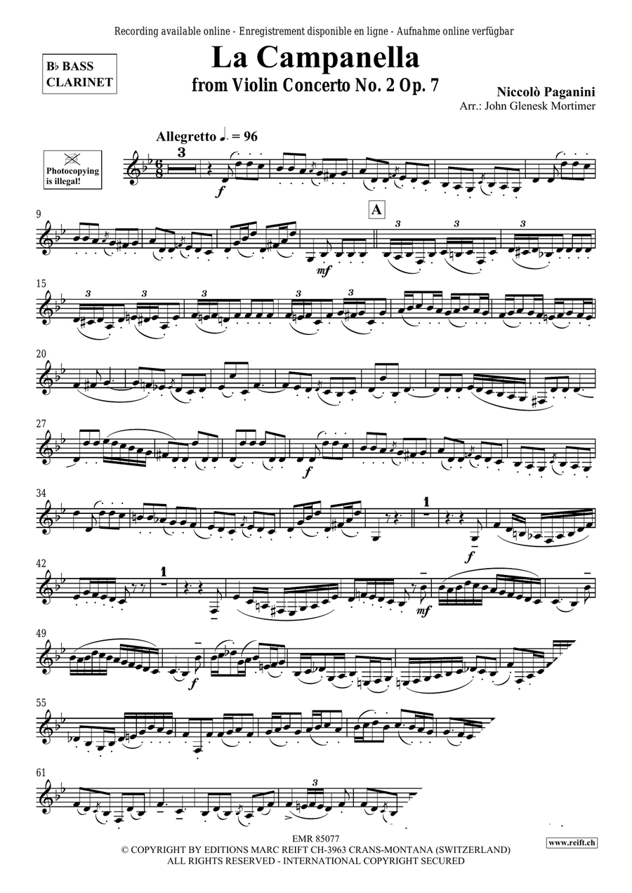 La Campanella La Campanella Bass Clarinet scores gallery preview page 3
