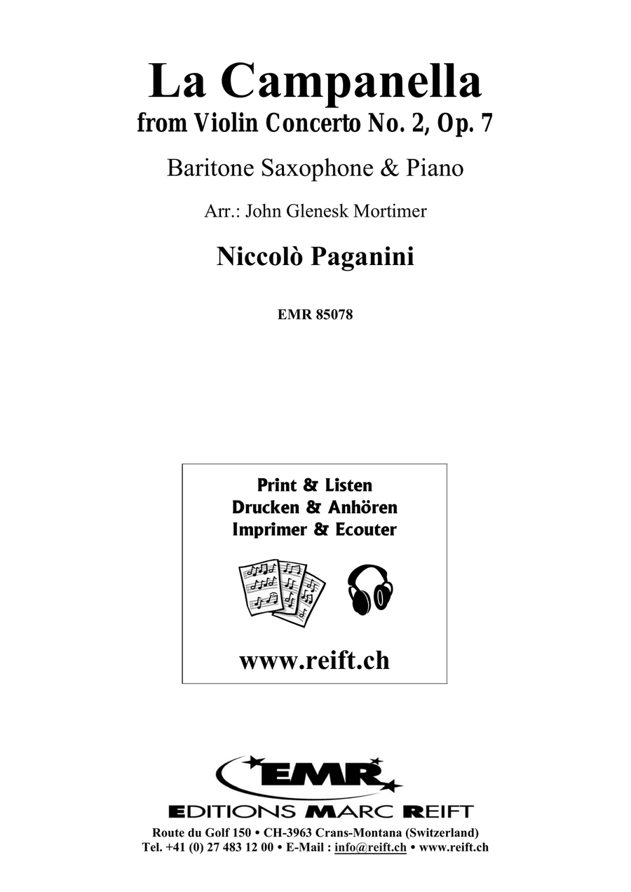 La Campanella La Campanella Baritone Saxophone scores gallery preview page 2