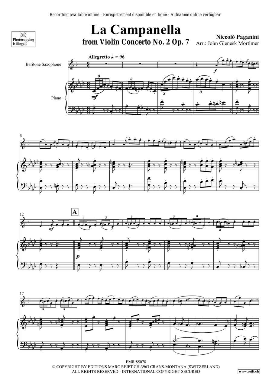 La Campanella La Campanella Baritone Saxophone scores gallery preview page 4