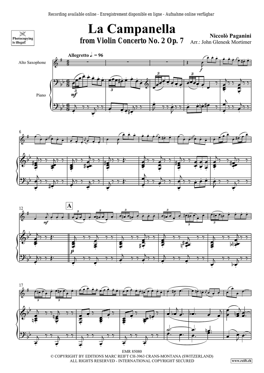 La Campanella Alto Saxophone scores gallery preview page 4