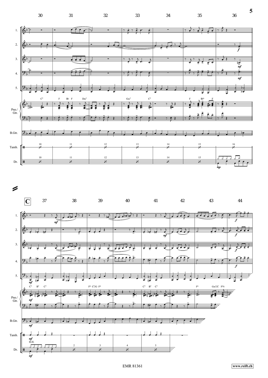 Oh My Darling Clementine Oh My Darling Clementine Brass Quintet scores gallery preview page 5