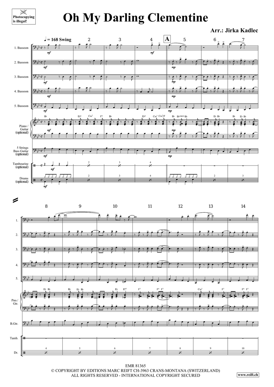 Oh My Darling Clementine Oh My Darling Clementine Bassoon scores gallery preview page 3