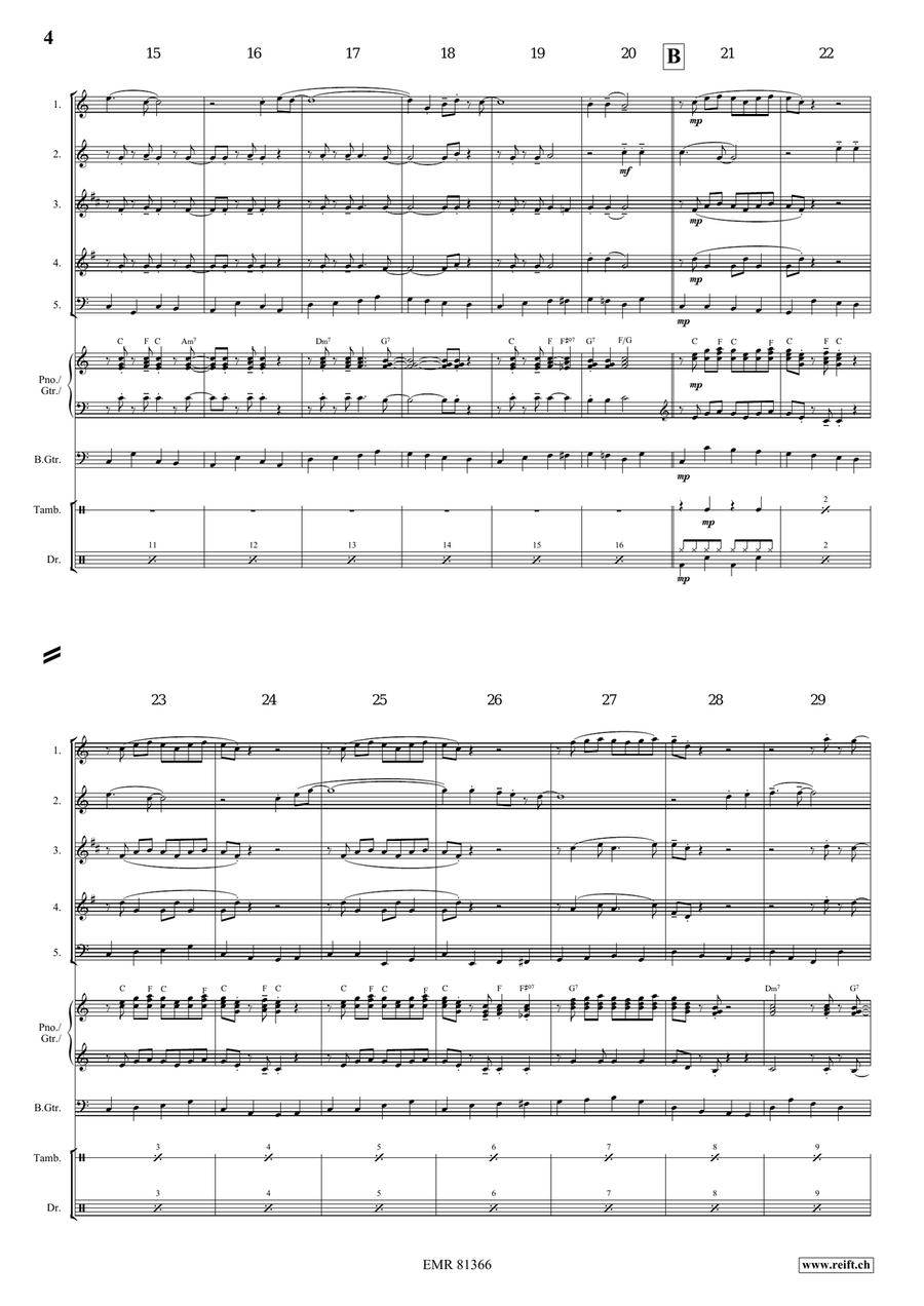 Oh My Darling Clementine Oh My Darling Clementine Woodwind Quintet scores gallery preview page 4