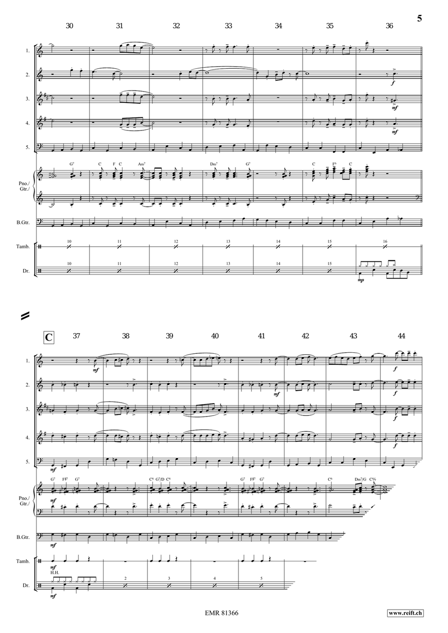 Oh My Darling Clementine Oh My Darling Clementine Woodwind Quintet scores gallery preview page 5