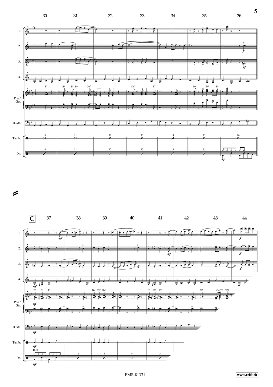 Oh My Darling Clementine Oh My Darling Clementine Clarinet Quartet scores gallery preview page 5
