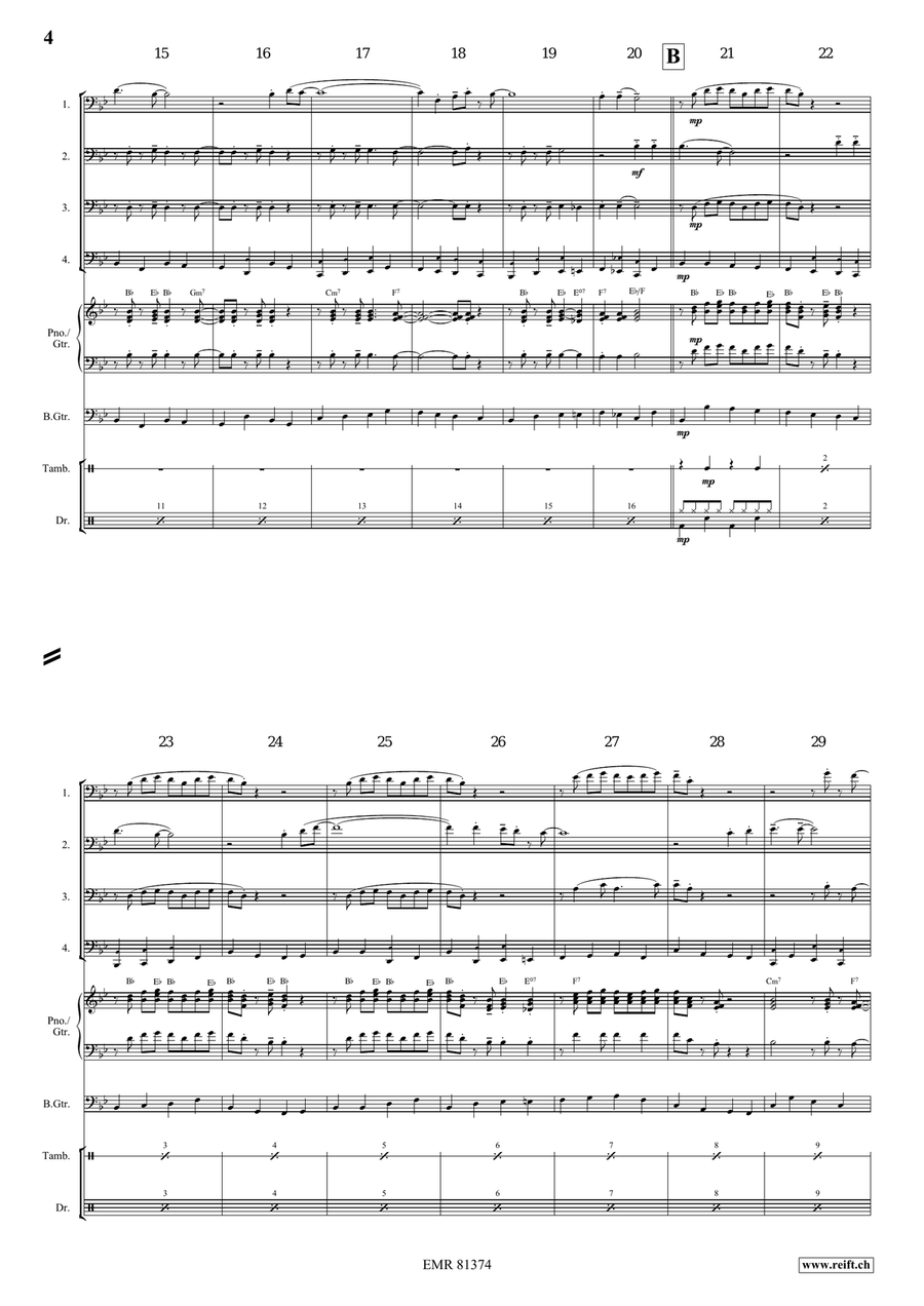 Oh My Darling Clementine Oh My Darling Clementine Trombone Quartet scores gallery preview page 4