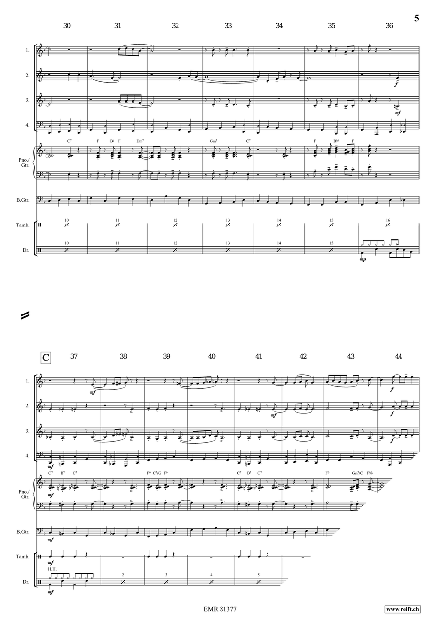 Oh My Darling Clementine Oh My Darling Clementine Woodwind Quartet scores gallery preview page 5