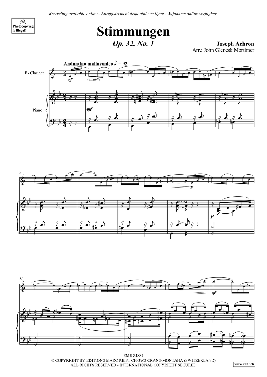Stimmungen Stimmungen Clarinet Solo scores gallery preview page 3