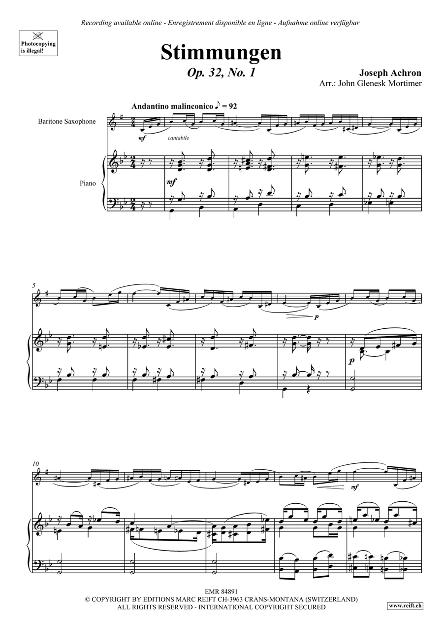 Stimmungen Stimmungen Baritone Saxophone scores gallery preview page 3