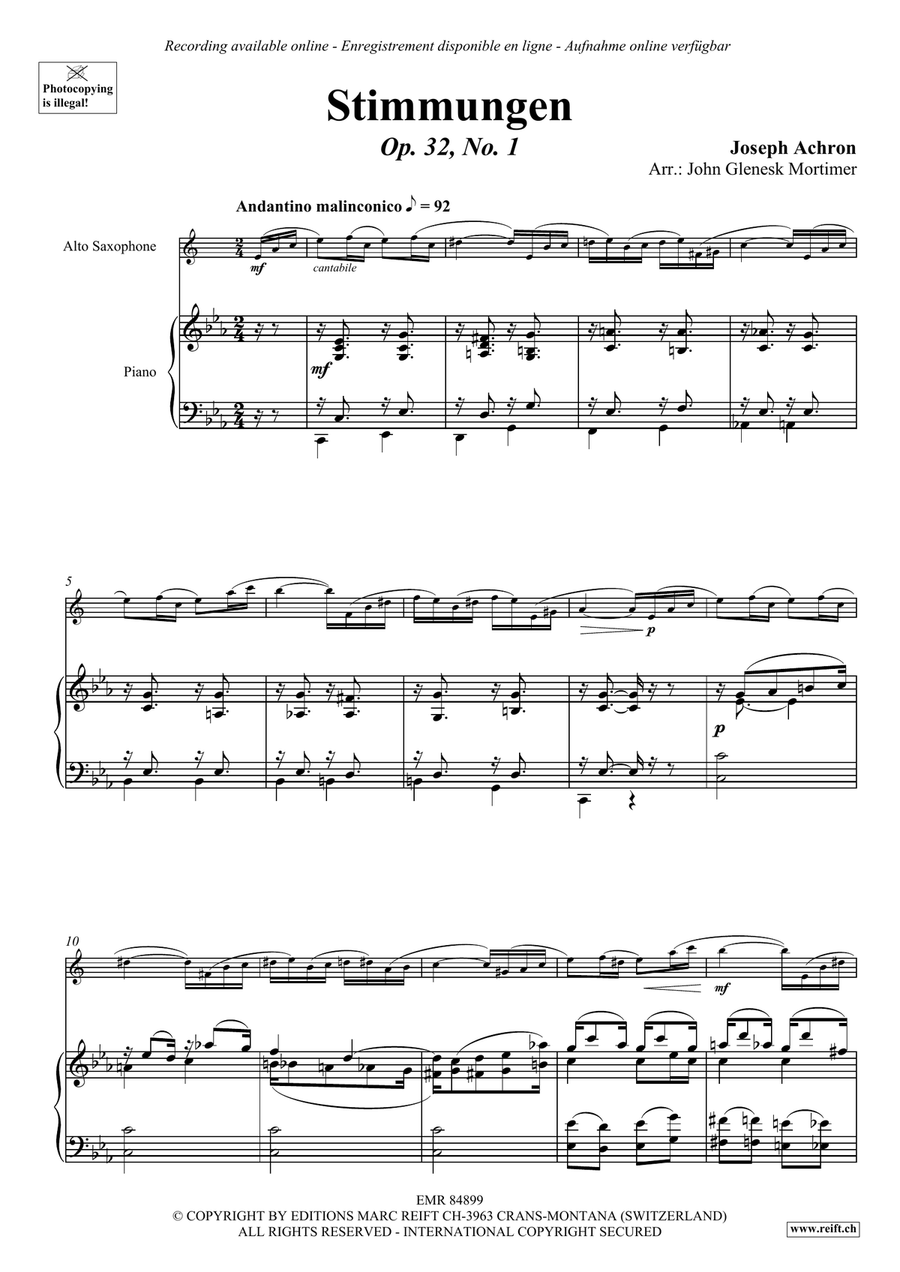 Stimmungen Stimmungen Alto Saxophone scores gallery preview page 3