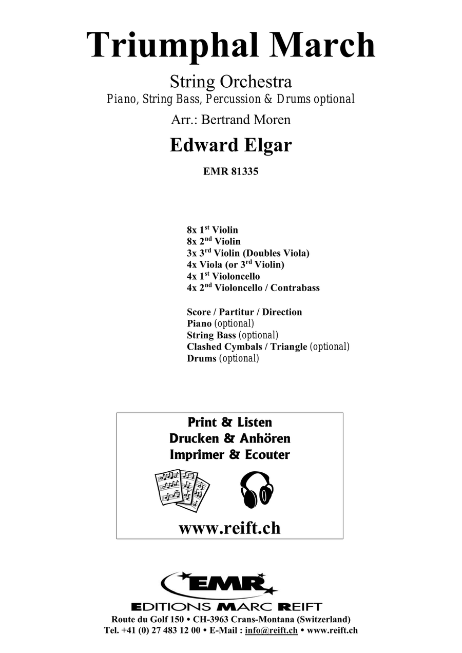 Triumphal March by Edward Elgar String Orchestra - Sheet Music page 2