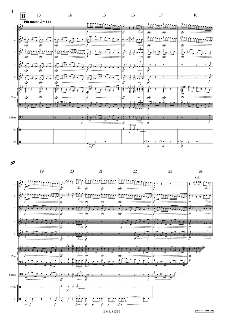 Triumphal March by Edward Elgar Flute Quintet - Sheet Music page 4