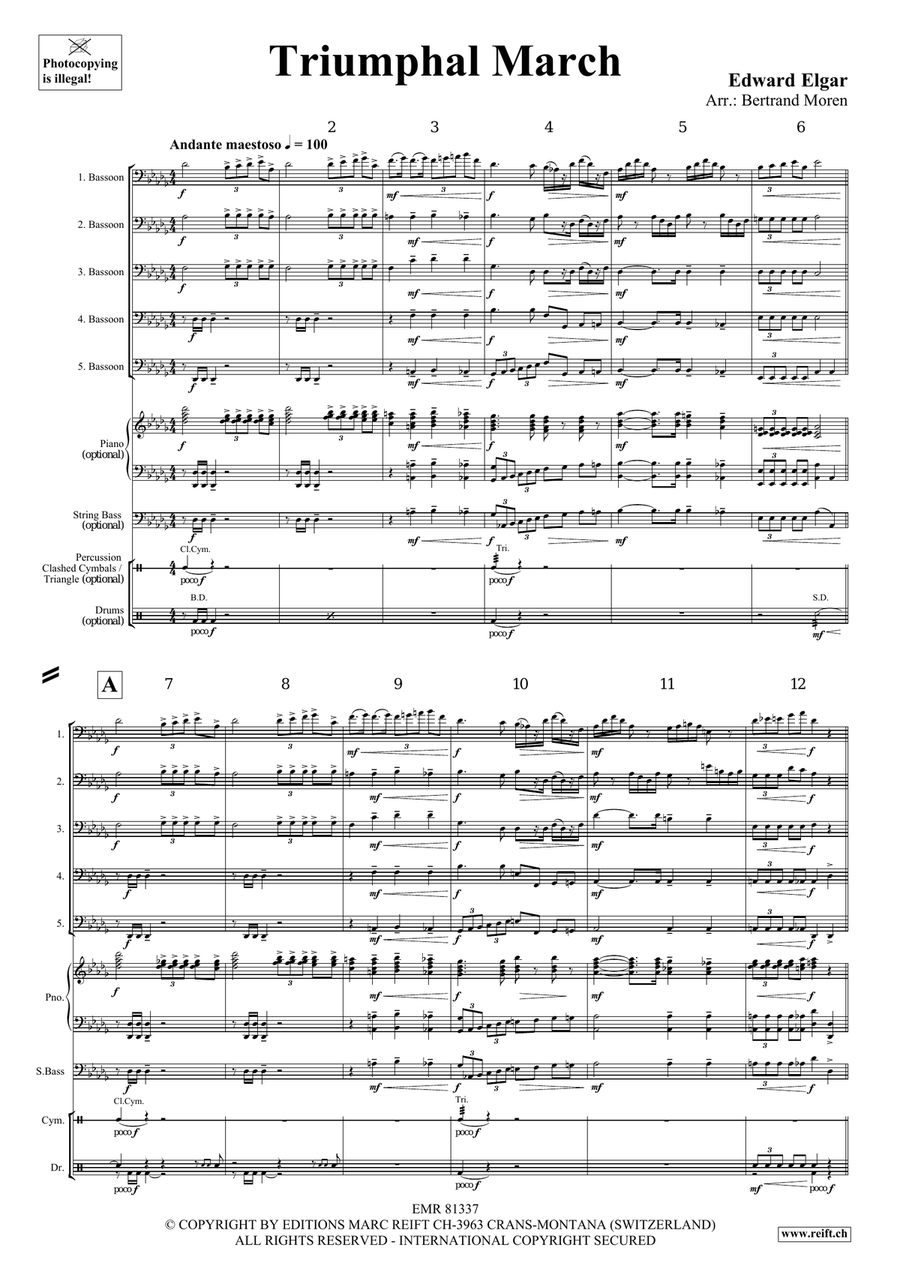 Triumphal March Triumphal March Bassoon scores gallery preview page 3