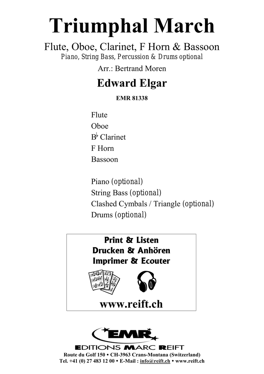Triumphal March by Edward Elgar Woodwind Quintet - Sheet Music page 2