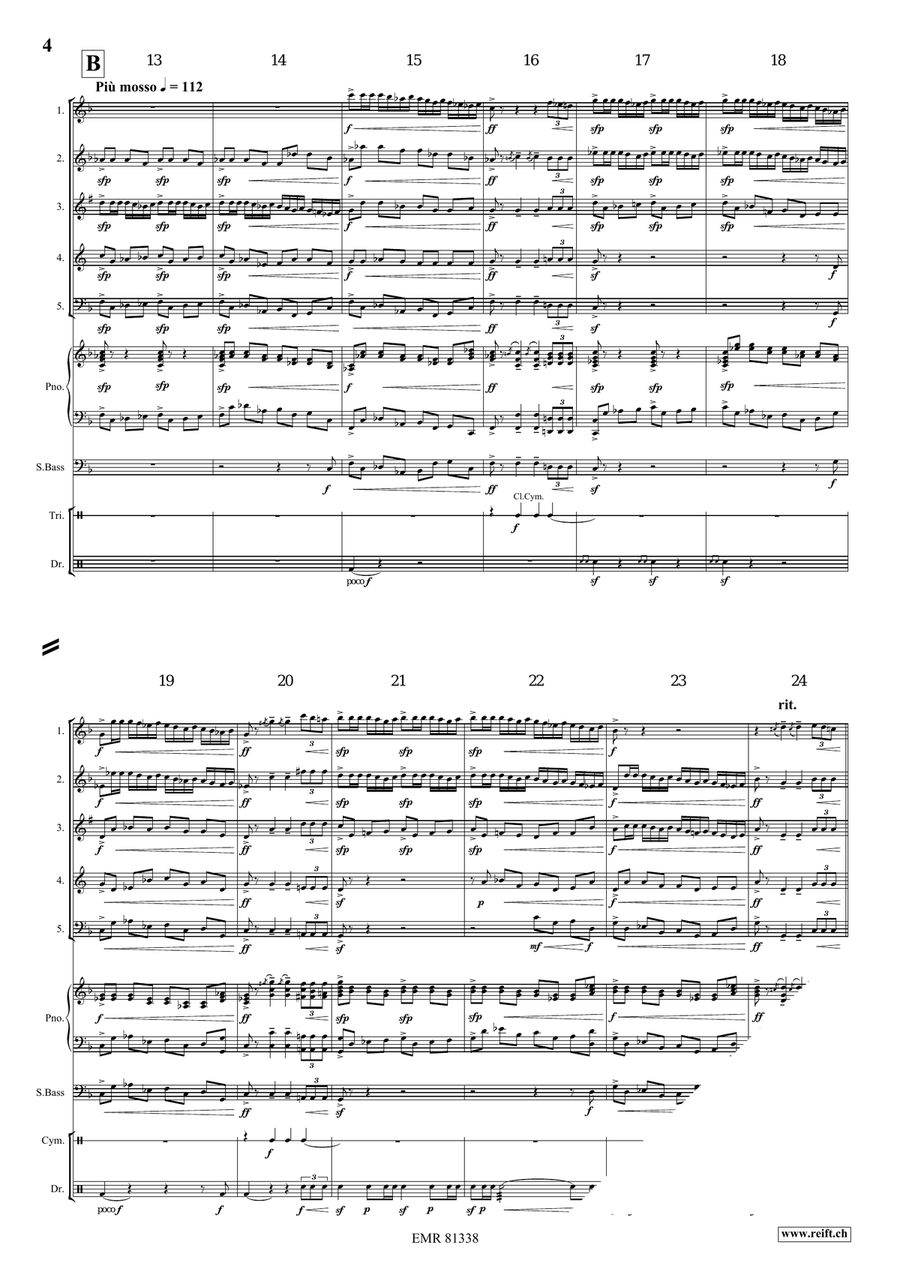 Triumphal March by Edward Elgar Woodwind Quintet - Sheet Music page 4