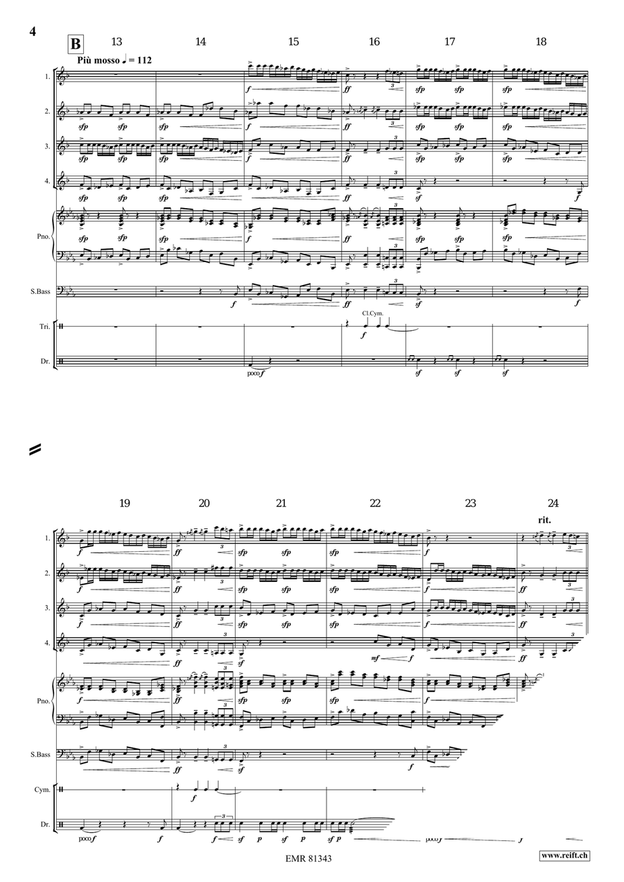 Triumphal March by Edward Elgar Clarinet Quartet - Sheet Music page 4
