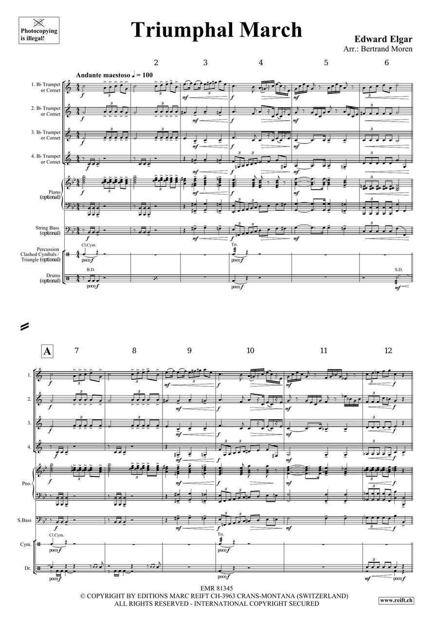 Triumphal March Triumphal March Cornet scores gallery preview page 3