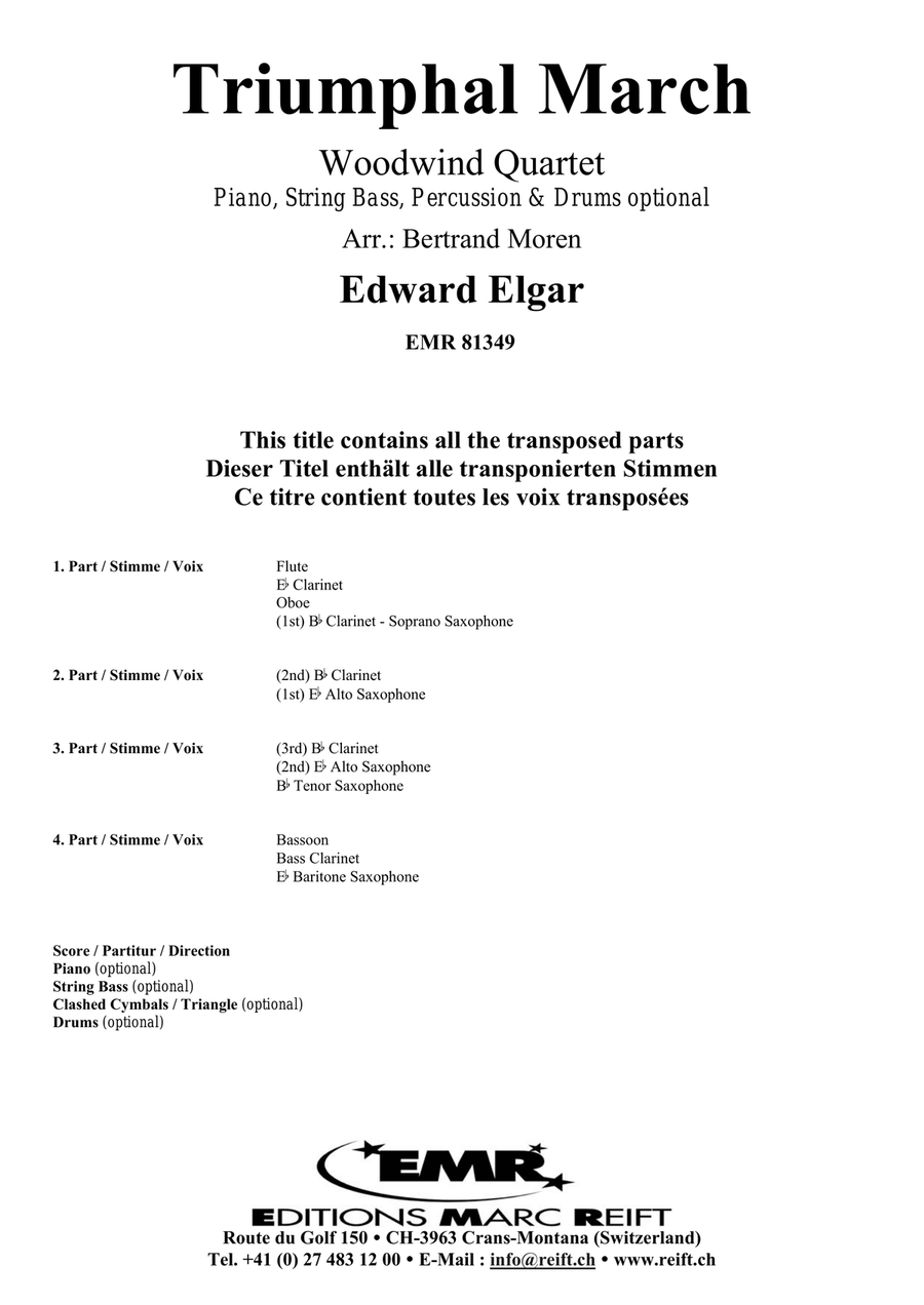Triumphal March Triumphal March Woodwind Quartet scores gallery preview page 2