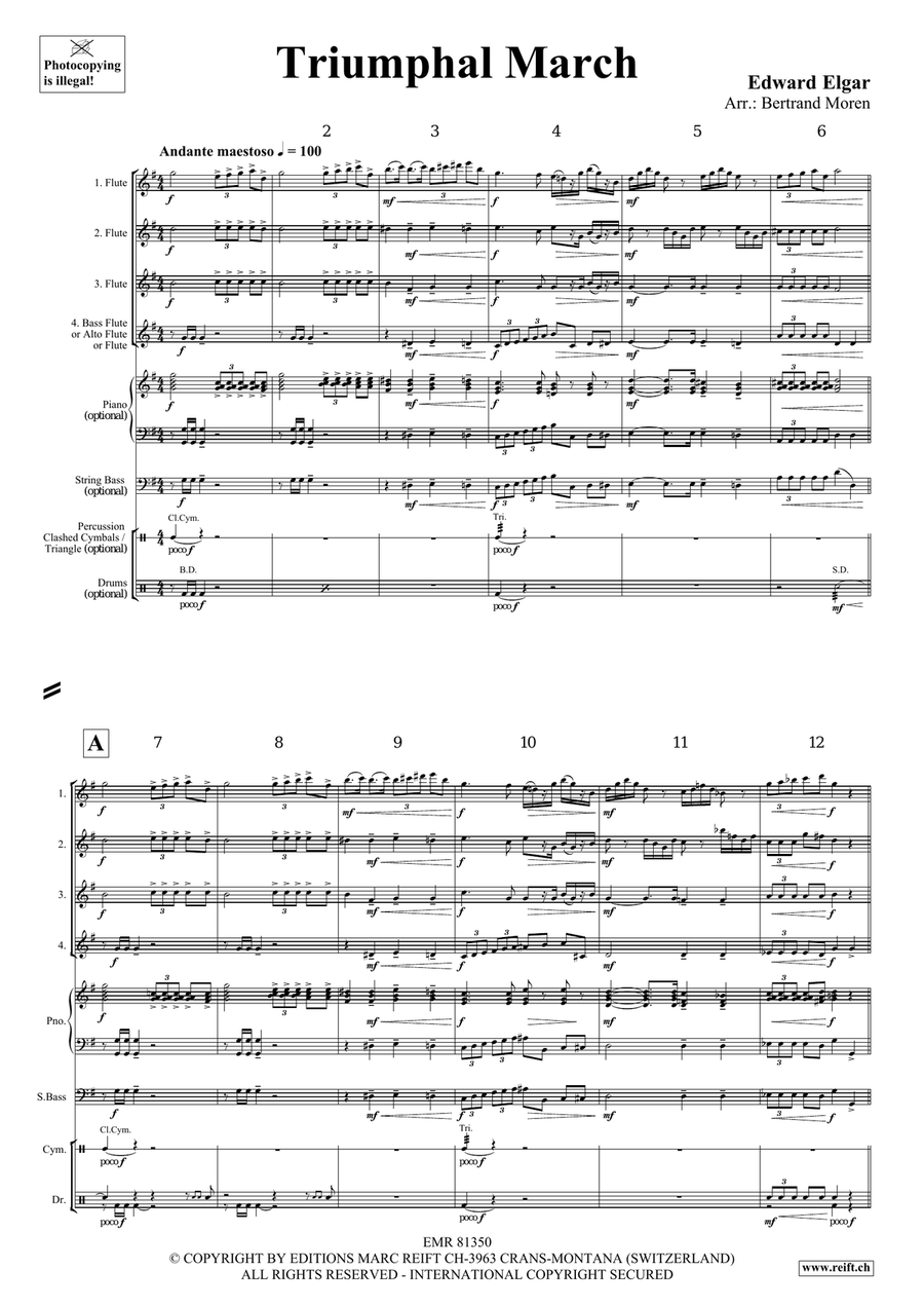 Triumphal March Triumphal March Flute Quartet scores gallery preview page 3