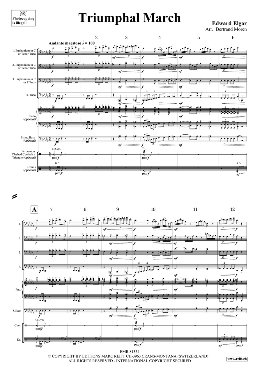 Triumphal March by Edward Elgar Tuba Quartet - Sheet Music page 4