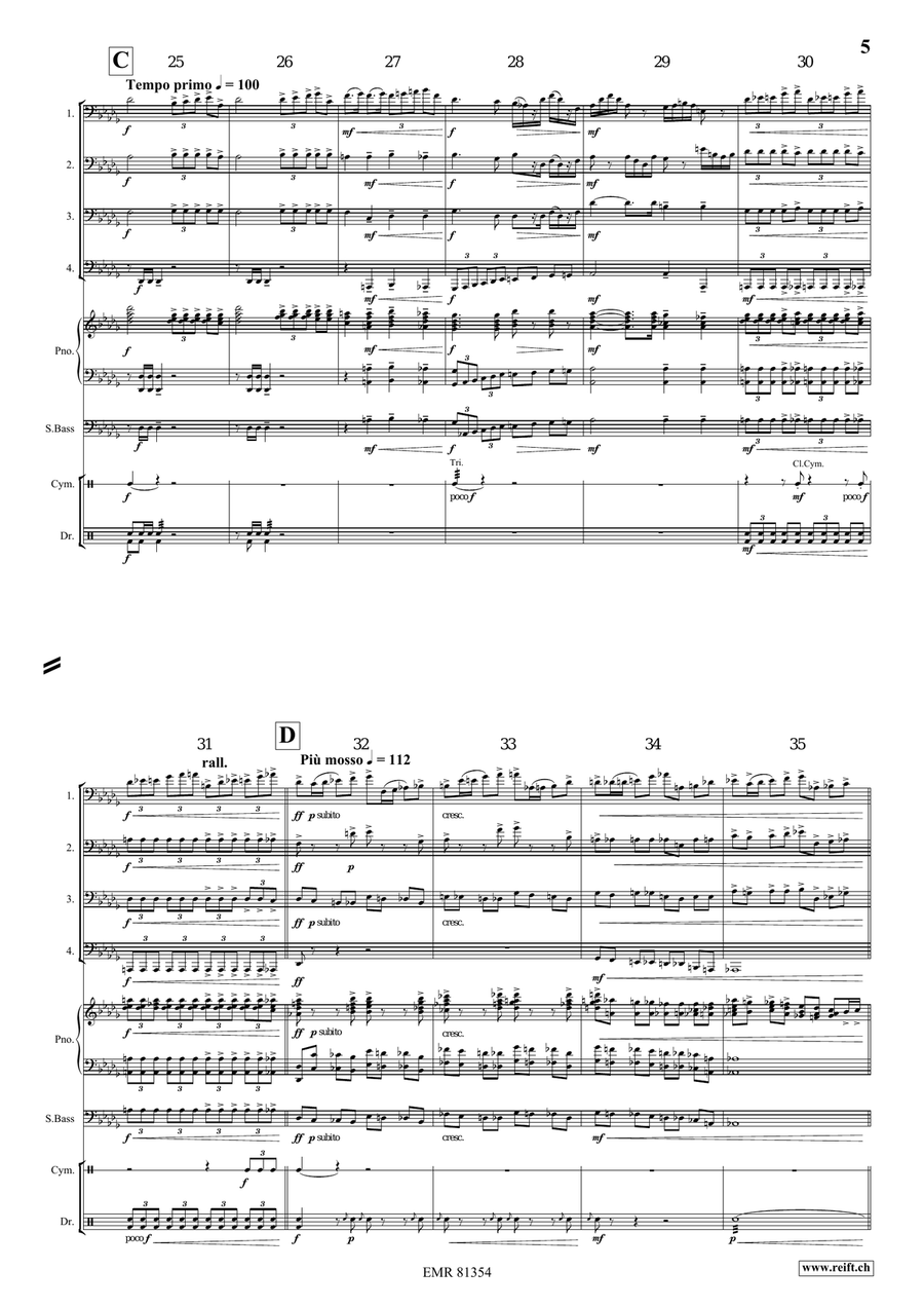 Triumphal March by Edward Elgar Tuba Quartet - Sheet Music page 6
