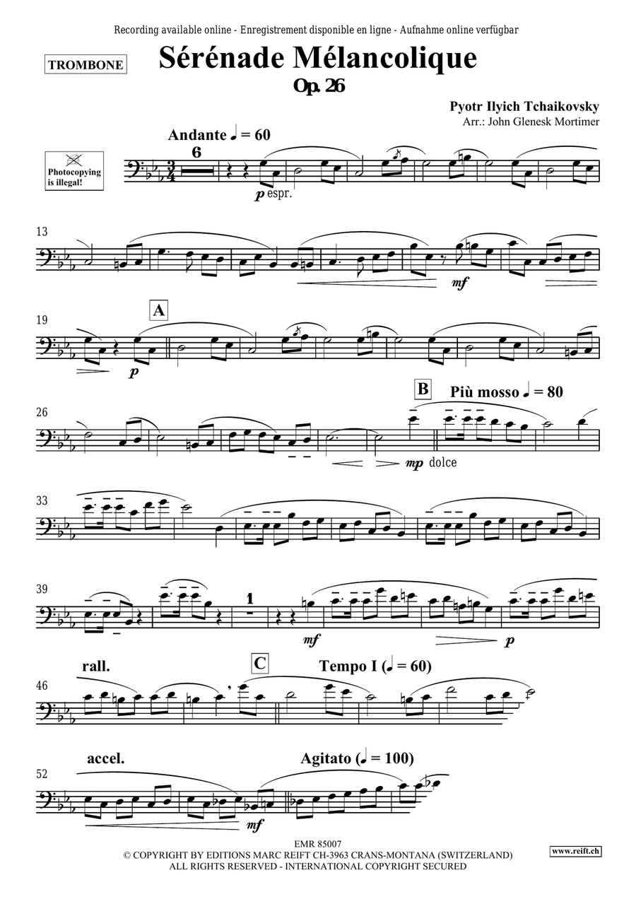 Sérénade Mélancolique Sérénade Mélancolique Piano Accompaniment scores gallery preview page 3