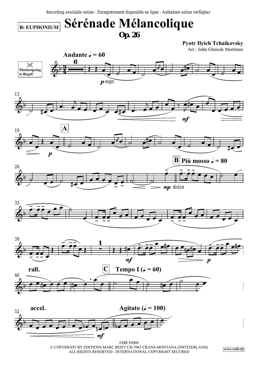 Sérénade Mélancolique Sérénade Mélancolique Euphonium scores gallery preview page 3